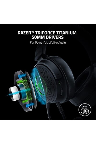 RAZER Kaira X Wired Headset for PS5, PC, Mac and Mobile (Black, Over-Ear, 50mm Triforce Drivers)