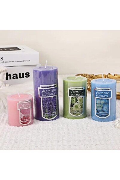 Generic Pillar Candles (Set of 3) - White, Rose Scented, Floral Theme - Perfect for Home Decor, Cele