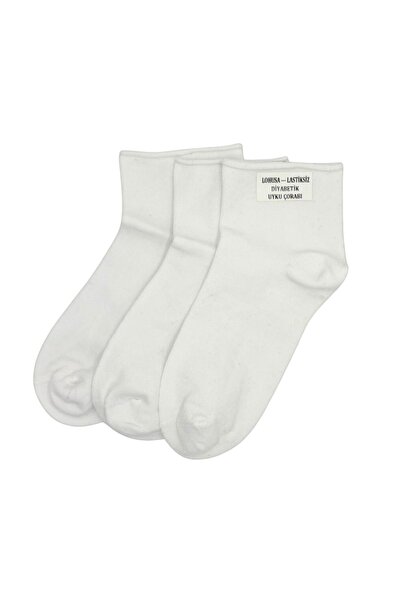 FENRA STUDIO 3-Pair Women's Toe-Seamless Healthy Cotton Non-Elastic Ankle Soc...