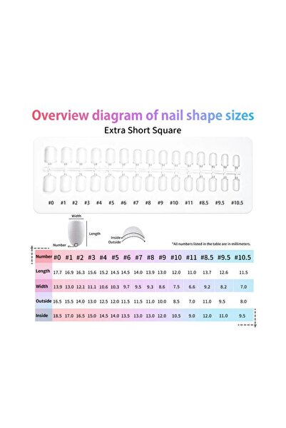 OEM False nails with adhesive, transparent matte, 15 sizes, 240 pcs, short and round