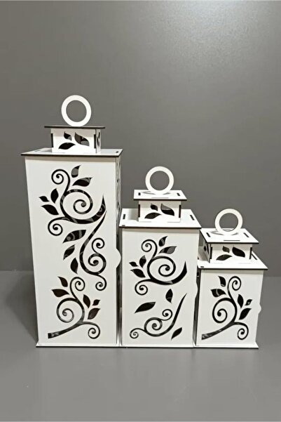 VEHER Wooden Decorative Candle Holder White 1