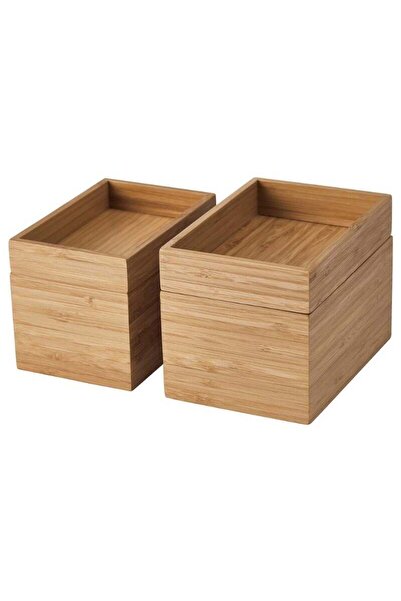 Dragan طقم حمام من ٤ قطع - خيزران | حلول تخزين طبيعية