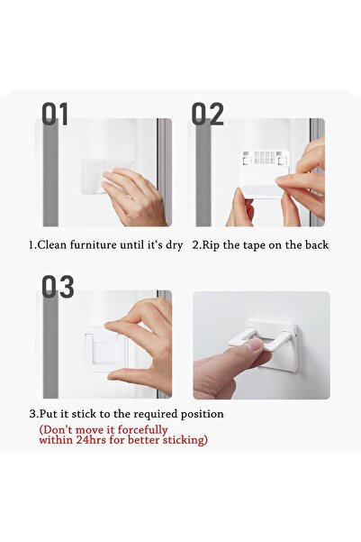 Generic 6-Piece Adjustable Foldable Adhesive Sliding Door & Window Child Safety Locks (Huysgi)