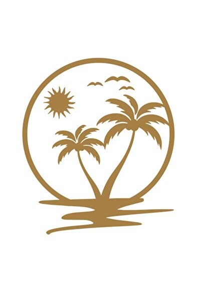 Oracal Decorative car sticker, durable, Hawaii time, palm trees, 18cm, copper