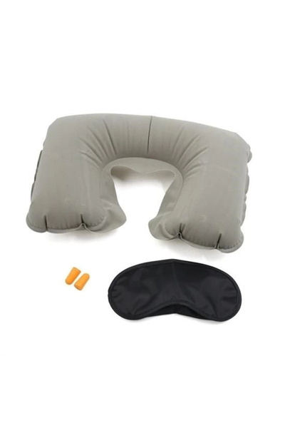 Epilons Triple Travel Set Inflatable Pillow Eye Patch Earplugs