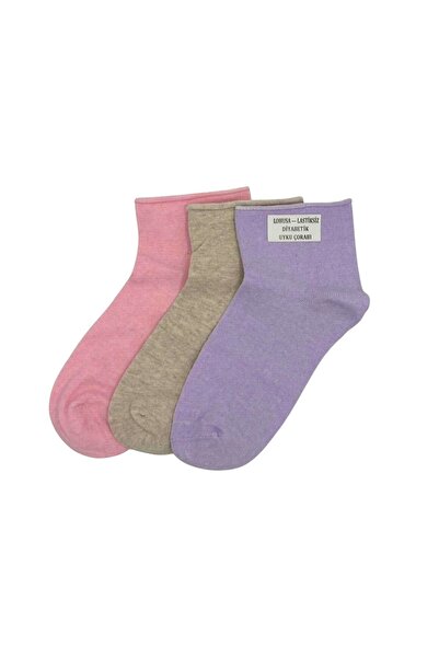 FENRA STUDIO 3-ПАКЕТ ЖЕНСКИ БЕЗШЕВНИ ЗДРАВОСЛОВНИ ПАМУЧНИ ЧОРАПИ БЕЗ ЕЛАСТИК ...