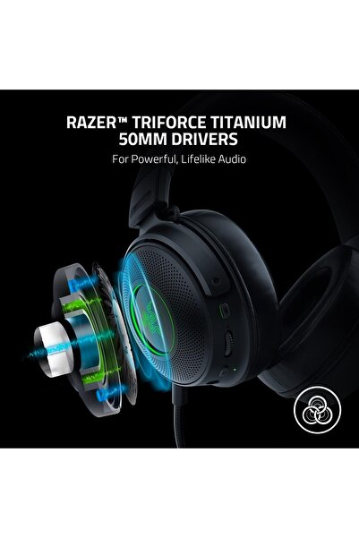 RAZER Kraken V3 Pro Wireless Gaming Headset with Taptic Technology - Black