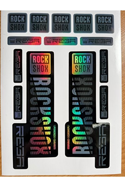 ca kay bu RockShox Reba Hologram Sticker Seti – Bisiklet Ön Maşa Etiketi – Su...