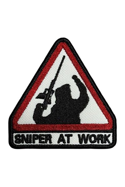 Ex Patch Sniper at Work Sniper Embroidery Patch Peç - 8X8 cm