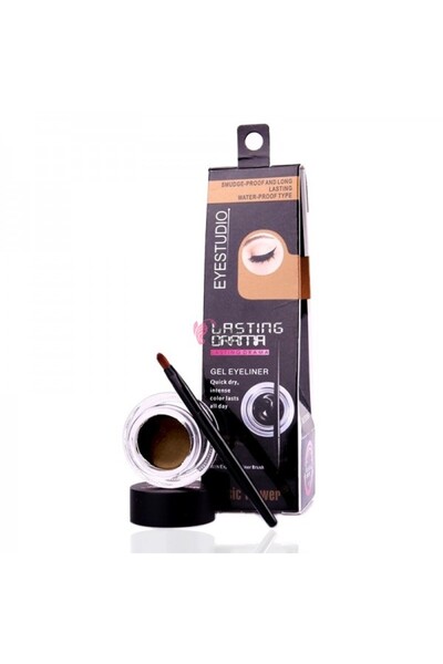 Music Flower Lasting Drama Brown Gel Eyeliner - + 1 brush