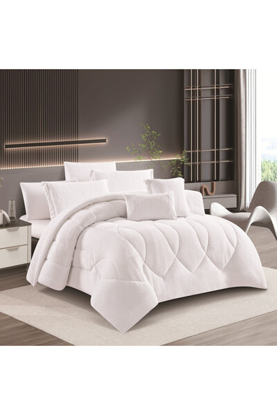 HOURS Horse double-sided fur and velvet winter bedspread suitable for a 200x200cm double bed, 8-piece set (Casey-07)