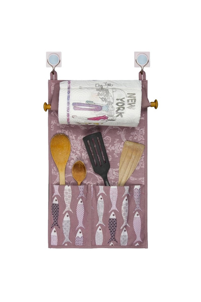 Epilons Multi-Purpose Wooden Handle Kitchen Napkin Rack and Spoon Holder