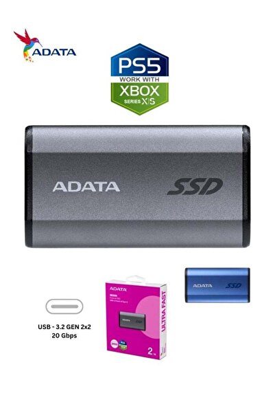 Adata SE880 2TB External SSD - Portable Ultra Fast SSD Compatible with PS5 an...