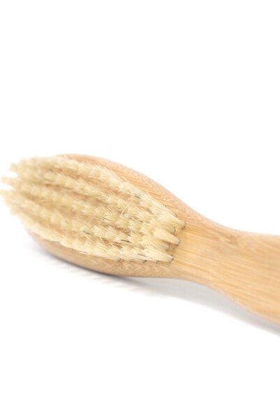 OLEUM PHARMABIO Beard and mustache brush, ECOLOGICAL, bamboo, natural bristles, boar hair, oil application, maintenance