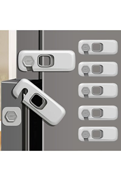 DURKU قفل ثلاجة/خزانة مقاوم للأطفال - يناسب الأشرطة التي يصل طولها إلى 1.2 بو...