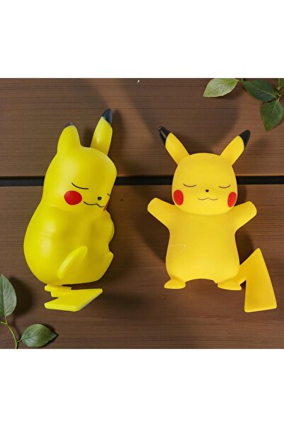 e-life shop 2 Pcs Pokemon Pikachu Led Light-Up Character Mod Night Light Children's Room Ornament Birthday Gift Set