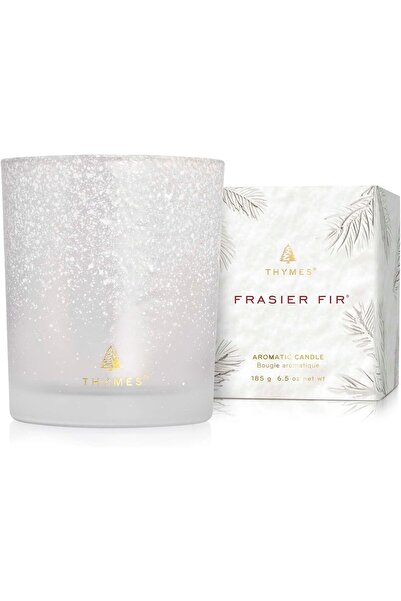 Thymes Frasier Fir Flocked Poured Candle (6.5 oz)