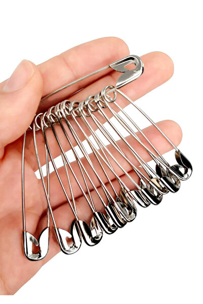 Kardelux Çengelli İğne 12'li Gümüş Renk No:5 (6.5cm Uzunluk)-Çatal İğne-Kanca...