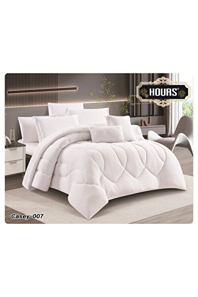 HOURS Horse double-sided fur and velvet winter bedspread suitable for a 200x200cm double bed, 8-piece set (Casey-07)