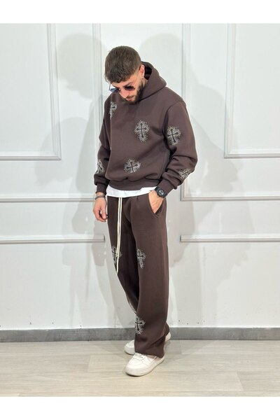 Urban Collection Men's tracksuit with rhinestone cross