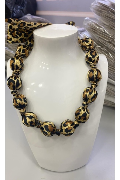 mos&more by mosev Brand Model, Leopard Necklace Bracelet Set