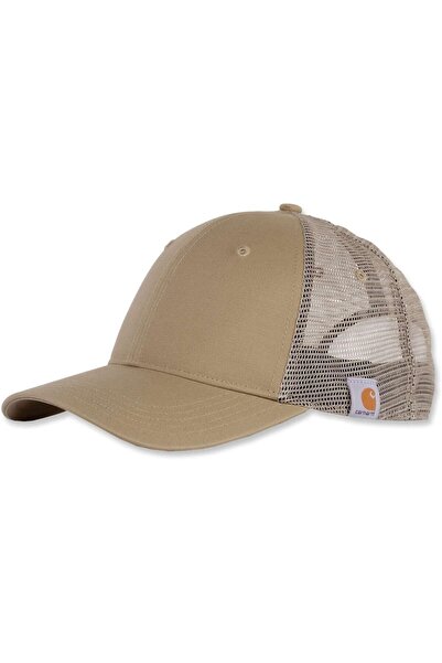 Carhartt Men's Rugged Professional Series Canvas Mesh-Back Cap, Dark Khaki, One Size