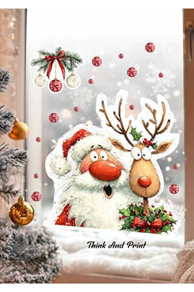 Think And Print Χριστουγεννιάτικο Στολίδι Άγιος Βασίλης Χιονάνθρωπος Σετ Αυτο...