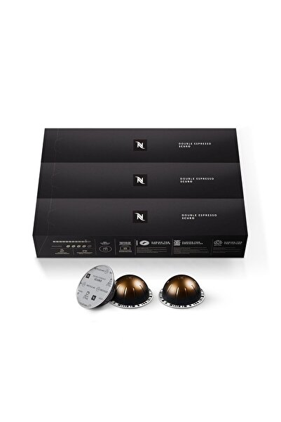 Nespresso Capsules Vertuo, Double Espresso Scuro, Dark Roast, 30-Count