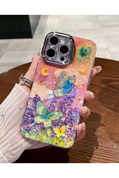 KILIF HOUSE حافظة منقوشة متوافقة مع آيفون 16 مع واقي عدسة حجري