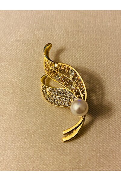 Neel butik Gold Yaprak Broş