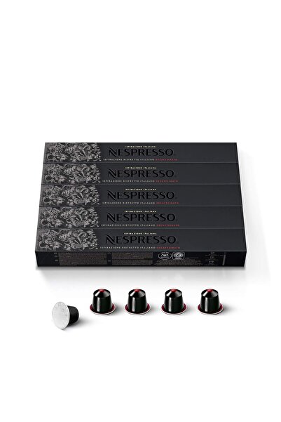 Nespresso كبسولات الخط الأصلي، ريستريتو ديكافيناتو، قهوة محمصة داكنة، 50 كبسولة قهوة