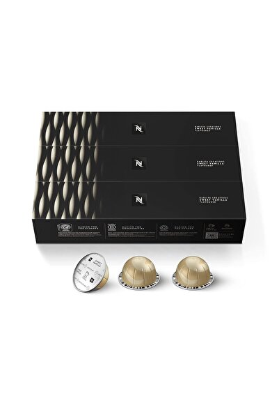 Nespresso Capsules Vertuo, Sweet Vanilla, Medium Roast Coffee, 30 Count