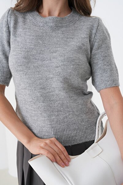 Noi Belis Soft Textured Short Sleeve Regular Fit Knitwear Sweater Aw25Kz0101