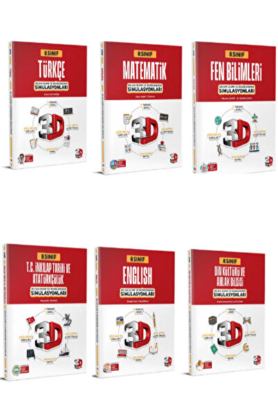Newton Yayınları NEWTON 3D YAYINLARI 8.SINIF BRANŞ DENEME SETİ