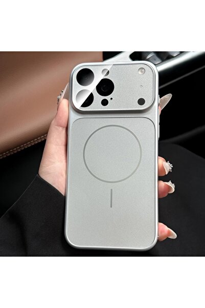 Paladyum Case iPhone 14 Pro Max Compatible 17-Look Premium Ag Glass Silver Cover