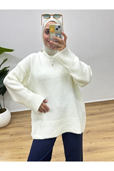 MOONSC Πλεκτό με λαιμόκοψη oversized