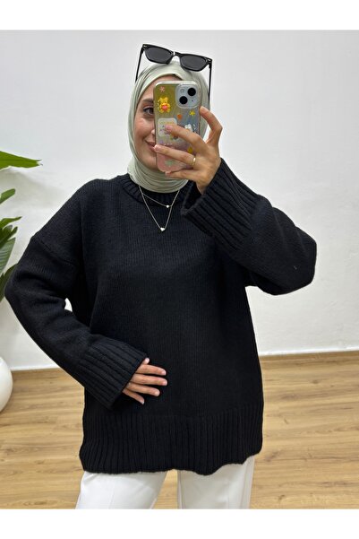 MOONSC Crew Neck Oversized Knitwear