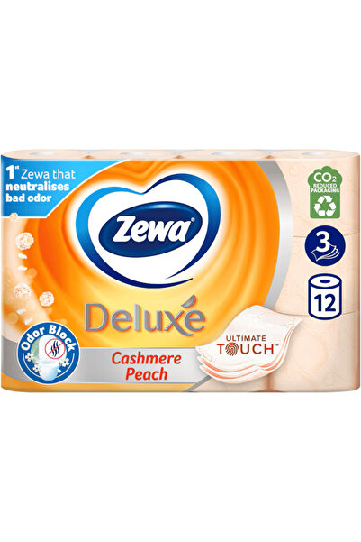 Zewa Deluxe Cashmere Peach toilet paper, 3 ply, 12 rolls