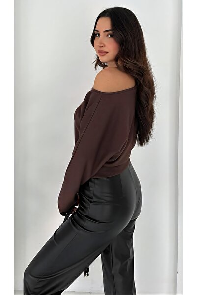 Noa Noa Μπλούζα από ύφασμα Modal με λαιμόκοψη καγιάκ