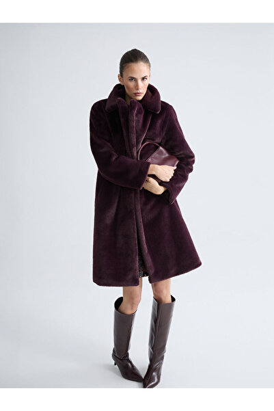 LC Waikiki Ceket Yaka Kadın Kürk Kaban