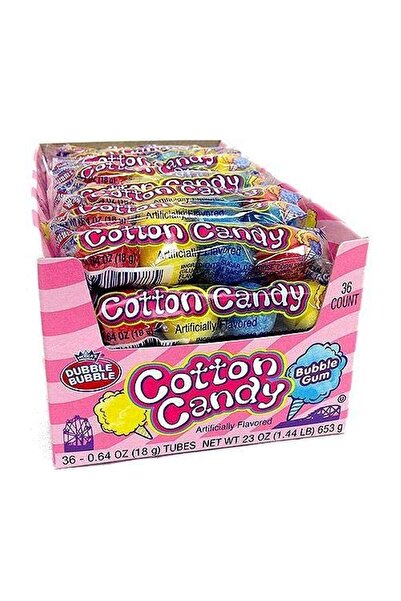 Dubble Bubble Cotton Candy Bubble Gum 4 Pieces Per Sleeve - 36 Count