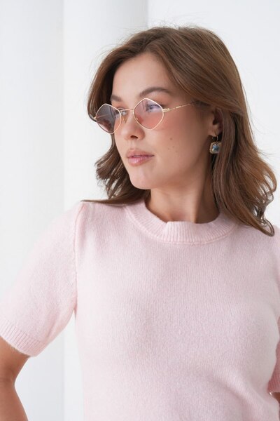 Noi Belis Soft Textured Short Sleeve Regular Fit Knitwear Sweater Aw25Kz0101