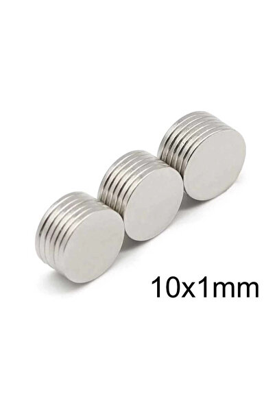 Epilons 50Pcs 10X1Mm Round Neodymium Magnet Strong Durable Magnet Nickel Plated