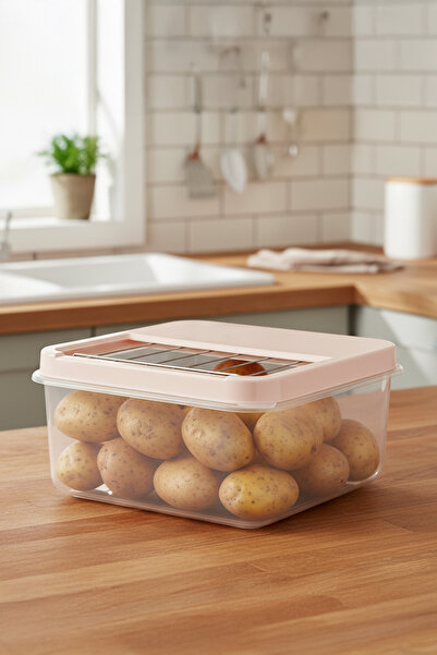 FİTHOME 12 Liter Multi-Purpose Sliding Lid Storage Container for Potatoes Onions Detergent Etc.