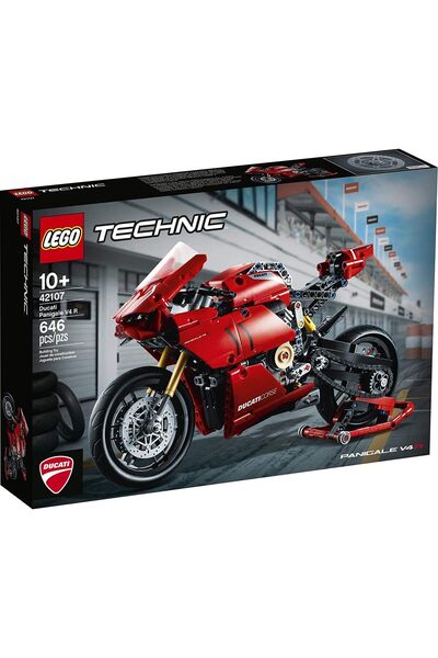 LEGO Technic Ducati Panigale V4 R Motorcycle 42107 Building Set - Collectible...