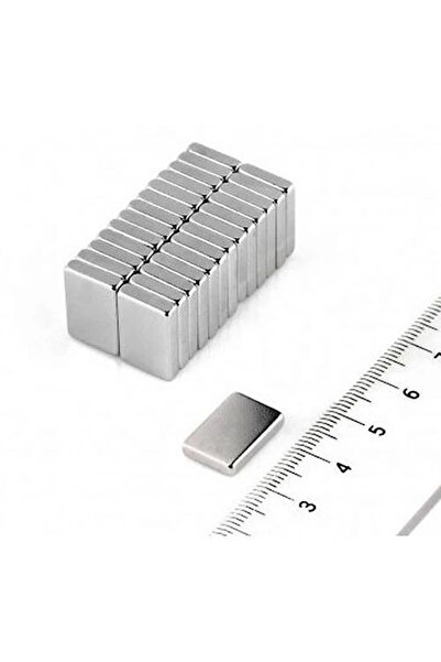 Epilons 10 Pieces 15X10X1.5 mm Cornered Neodymium Magnet N35 Magnet Durable Nickel Plating