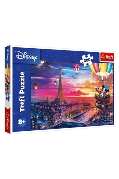Trefl Mickey & Minnie Hot Air Balloon in Paris Puzzle – 300 Pieces – Romantic Night Adventure (Trefl)