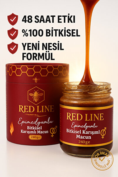 Red Line Bitkisel Propolis Kudret Narı Bal Ginsengli Bitkisel Karışımlı Mesir Epimedyümlü1 Kuvvet Macun 240 Gr