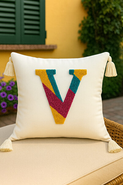 SAYMİNE غطاء وسادة على شكل حرف V ملون
