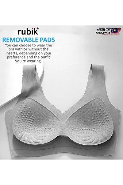 RUBIK Sports Bra Non Wired Seamless Padded Comfortable For Yoga Gym Training Running Workout Fitness